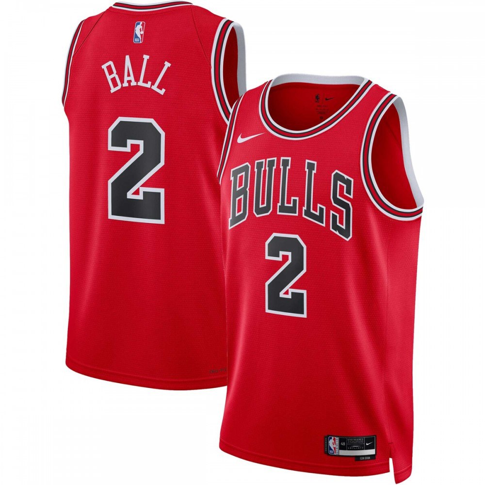 Lonzo Ball Chicago Bulls Unisex 2022/23 Swingman Jersey - Icon Edition - Red-Pro Kit Vault | Brand New 26/27 Sports Jerseys